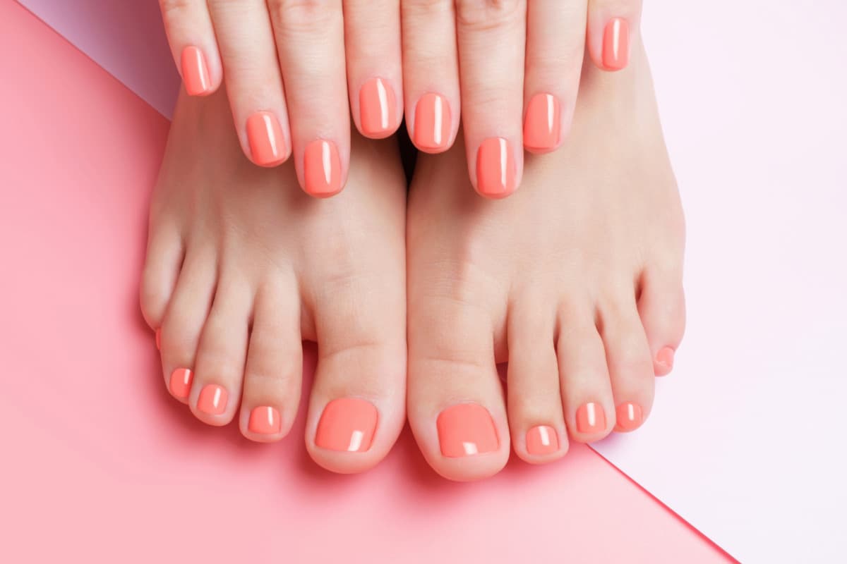 gel manicure and pedicure